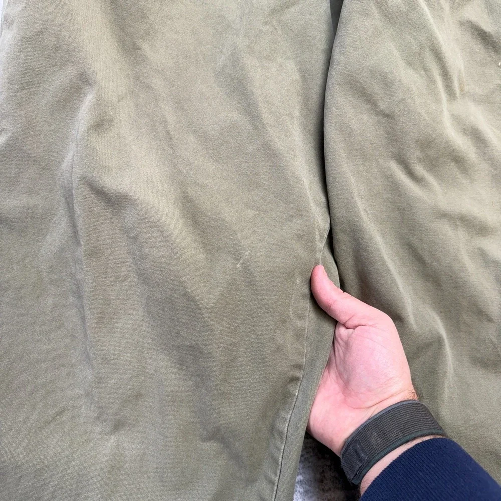 VTG GAP Pants Mens 36x30 (34x29) Green Khaki Pleated Field Trousers Military 90s